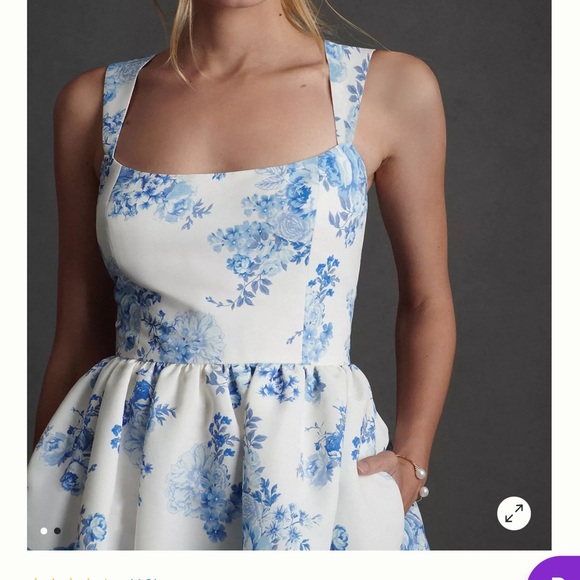 Sachin & Babi Blaine Taffeta Square-Neck Midi Dress - Picture 2 of 6